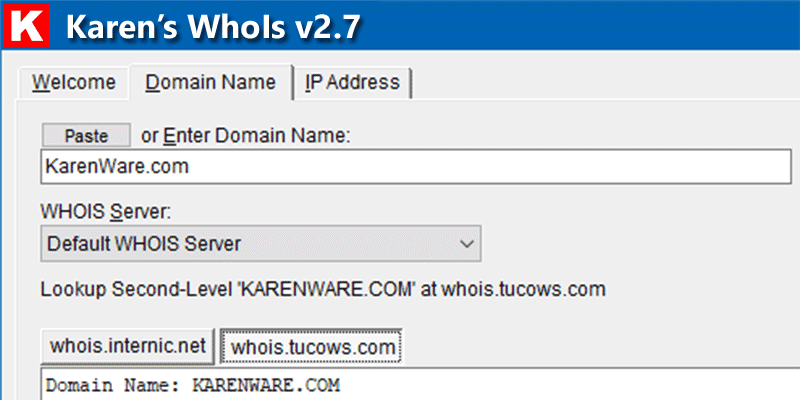 WhoIs v2.7, Karen's Power Tools